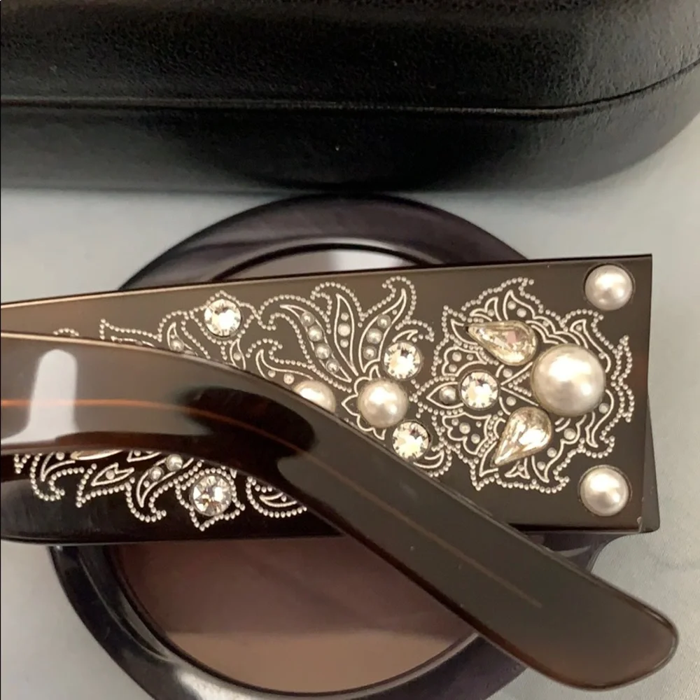 NWT ETRO Grey/Havana sunglasses w/case
